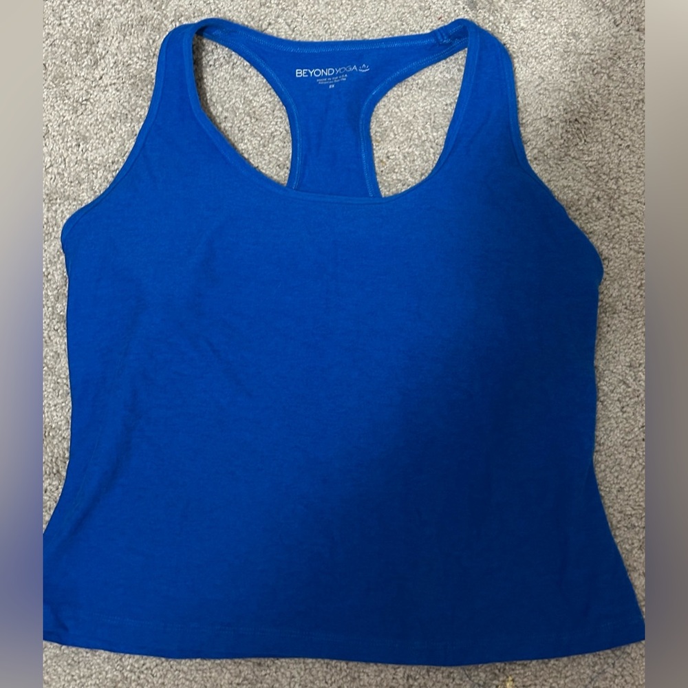 beyond yoga size 2Xl Blue sporty tank top #workout